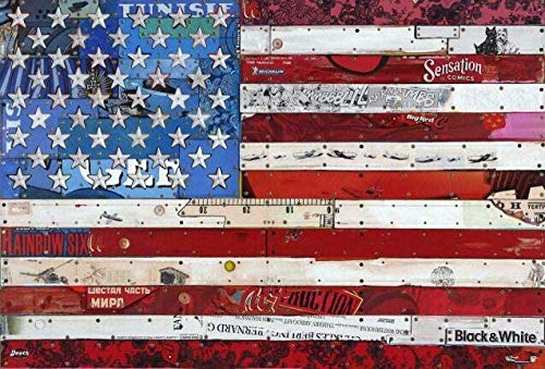 IGHSNZUH Amerika-Flagge-Puzzle, 1000 Teile, Modernes Modekunstgemälde, Dekompressionsspielzeug Aus Holz Für Erwachsene, 50 X 75 cm von IGHSNZUH