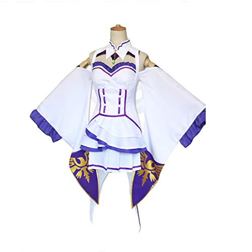 IGHSNZUH Anime Cosplay Kostüm Emilia Kleider Halloween Karneval Party(2XL) von IGHSNZUH