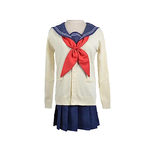 IGHSNZUH Anime Himiko Toga Cosplay Kostüm Frauen Schuluniform JK Kleid Halloween Set(2XL) von IGHSNZUH