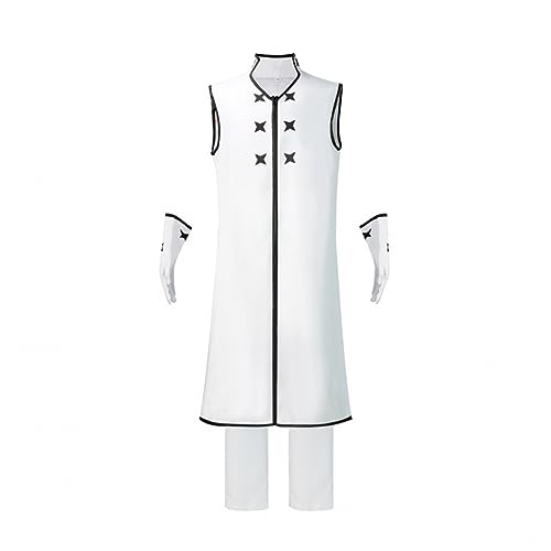 IGHSNZUH Anime Meliodas Cosplay Kostüm Weiße Uniformen Tops Hosen Handschuhe Halloween Party Set(2XL) von IGHSNZUH