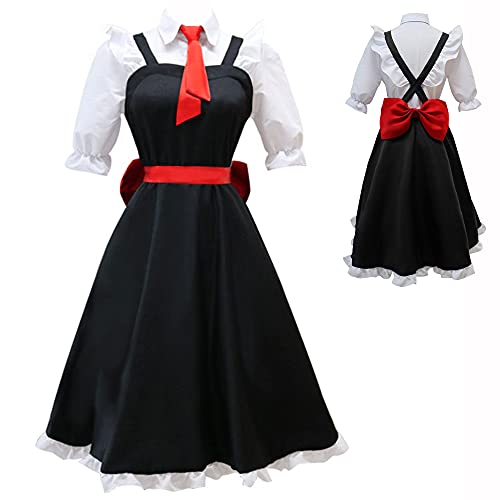 IGHSNZUH Anime Miss Kobayashi's Dragon Maid Cosplay Kostüm Mädchen Frauen Tohru/Kanna Halloween Cosplay Uniform Kleid Rosa Lolita Kleid Umhang Uniform Outfit Lässiger Anzug(Tohru,2pcs) von IGHSNZUH