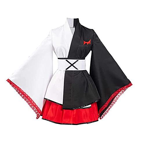 IGHSNZUH Anime Monokuma Cosplay Kostüm Schuluniform Jungen Mädchen Tops und Rock Komplettset Rollenspiel Kostüm Outfit Halloween Karneval Anzug Anime Männer Kostüm(Monokuma Red,2pcs) von IGHSNZUH