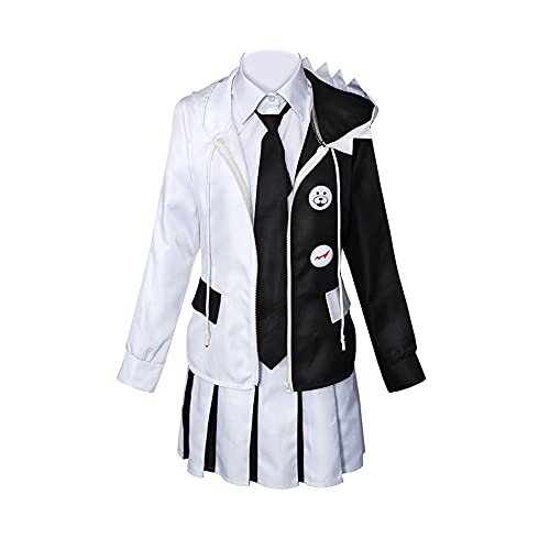 IGHSNZUH Anime Monokuma Cosplay Kostüm Schuluniform Jungen Mädchen Tops und Rock Komplettset Rollenspiel Kostüm Outfit Halloween Karneval Anzug Anime Männer Kostüm(Women,2pcs) von IGHSNZUH