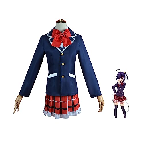 IGHSNZUH Anime Takanashi Rikka Cosplay Kostüm Schuluniform Matrosenanzug Halloween Karneval Party, XXL-Blau von IGHSNZUH