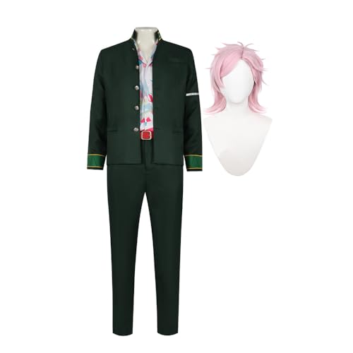 IGHSNZUH Anime Wind Breaker Cosplay Kostüm Komplettset Kaji REN/Kiryu Mitsuki Cosplay Outfit Japanische High School Uniform Jacke und Hose Anzug(Kiryu Mitsuki With Wig,2pcs) von IGHSNZUH