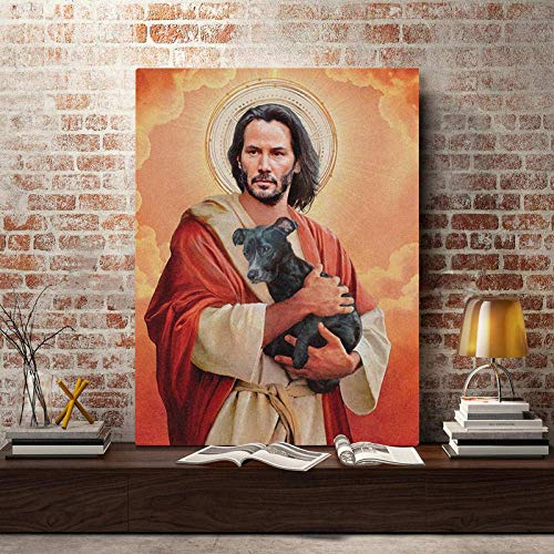 IGHSNZUH Beliebte Puzzles, Keanu Reeves Meme Jesus Erwachsene Karton Puzzle Bild, Kinder Teen Nach Der Schule Linderung Stressspiel 1000 Stück 38X26Cm von IGHSNZUH