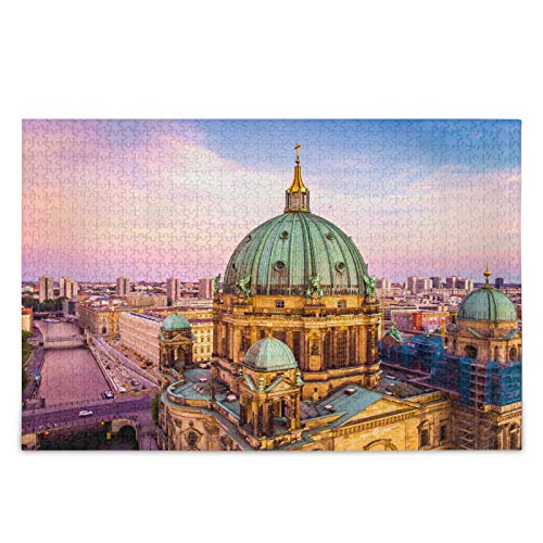 IGHSNZUH Berliner Dome-Sonnenuntergang-Puzzle, 500 Teile, Pädagogisch, Intellektuell, Dekomprimierend, Lustiges Spiel Für Kinder Und Erwachsene, Heim-Wanddekoration von IGHSNZUH