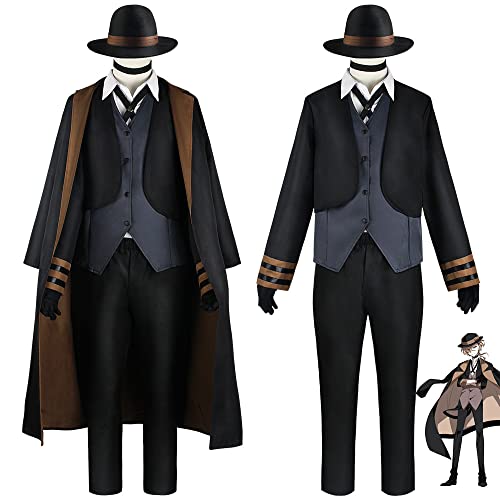 IGHSNZUH Bungo Stray Dogs Cosplay Kostüm Nakahara Chuuya Uniform Outfit Set for Erwachsene Halloween Kostüme Karneval Party Outfit(Nakahara Chuuya,2pcs) von IGHSNZUH