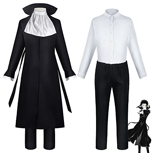 IGHSNZUH Bungo Stray Dogs Cosplay Kostüm Nakahara Chuuya Uniform Outfit Set for Erwachsene Halloween Kostüme Karneval Party Outfit(Ryunosuke,2pcs) von IGHSNZUH