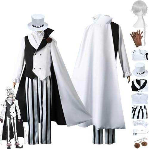 IGHSNZUH Bungo Stray Dogs Cosplay Kostüm Nikolai Gogol Uniform Outfit Set for Erwachsene Halloween Kostüme Karneval Party Outfit(2pcs) von IGHSNZUH