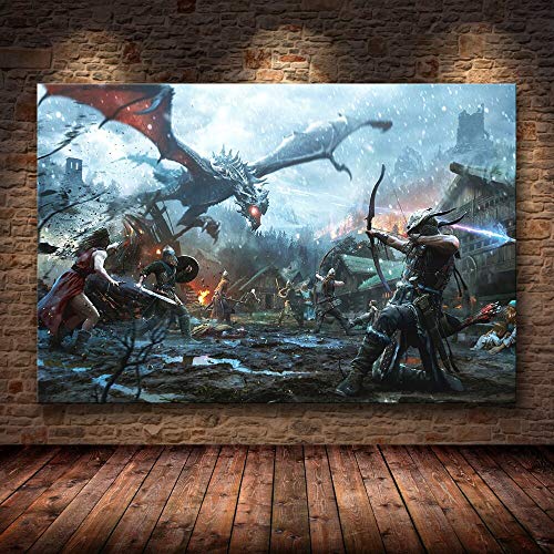 IGHSNZUH Elder Scrolls Game_1000Pcs_Adult Holz Jigsaw_Wooden Assembly Bild Landschaft Jigsaw Erwachsene Spielzeug Kinder Kinder Spiele Pädagogische Toys_50X75Cm/8/50 * 75 cm von IGHSNZUH