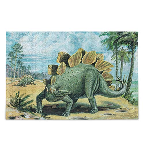 IGHSNZUH Gepanzertes Dinosaurier-Puzzle, Dschungel, Baum, Berg, 500 Teile, Puzzle, Pädagogisch, Intellektuell, Dekomprimierend, Lustiges Spiel Für Kinder, Erwachsene, Heim-Wanddekoration von IGHSNZUH