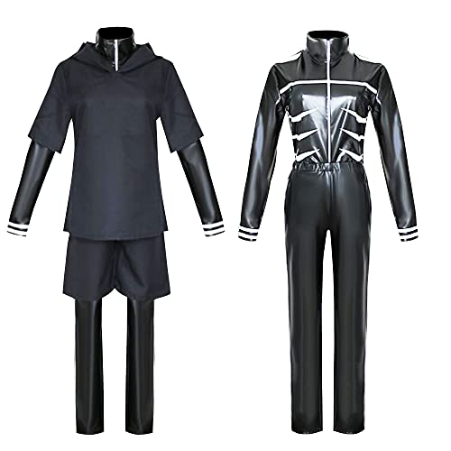 IGHSNZUH Halloween Kaneki Ken Cosplay Kostüm Set Japan Anime Tokyo Ghoul Ken Kaneki Overall Uniform Volles Outfit(Type D,2XL) von IGHSNZUH