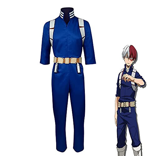 IGHSNZUH Izuku Midoriya Cosplay Kostüm Schuluniform Academia Grün Kostüm Kampfanzug Herren Deku Overall Halloween Cosplay Kostüm Kampfanzug Geschenk for HMA Fans(Doroki Shouto,2pcs) von IGHSNZUH