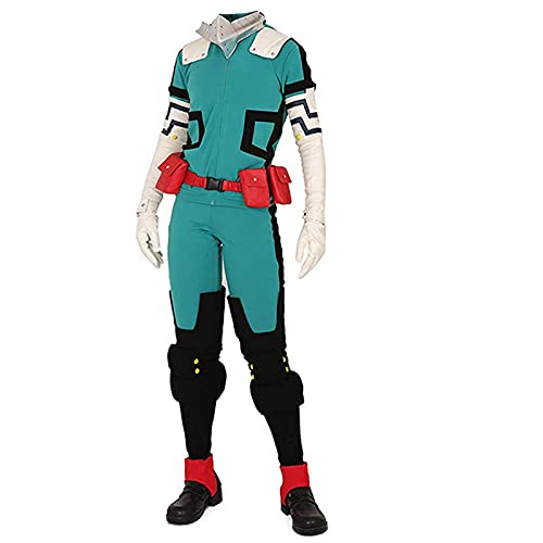 IGHSNZUH Izuku Midoriya Cosplay Kostüm Schuluniform Academia Grün Kostüm Kampfanzug Herren Deku Overall Halloween Cosplay Kostüm Kampfanzug Geschenk for HMA Fans(Midoriya Izuku,2pcs) von IGHSNZUH