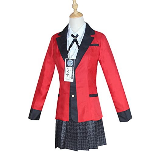 IGHSNZUH Kakegurui Cosplay Uniform Japanische Schuluniform Anime Kostüm Kakegurui Rollenspiel Verkleidung for Erwachsene Halloween Outfit Komplettset(2XL) von IGHSNZUH