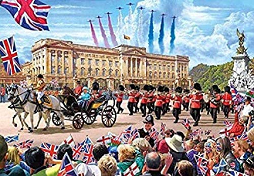 IGHSNZUH Kartonlandschaftsarchitektur Puzzles, Buckingham Palace 1000 Stück Puzzle, Kinder Intelligenz, Erwachsene Dekompressionsrätsel 38X26Cm von IGHSNZUH