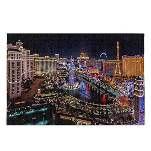 IGHSNZUH Las Vegas Nevada Jigsaw Puzzle Wasserfall 500 Stück Rätsel Pädagogische Intellektuelle Dekomprimierende Lustige Spiel Für Kinder Erwachsene Home Wall Decor von IGHSNZUH