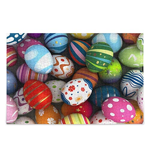 IGHSNZUH Ostereier-Puzzle, Frühlingsgras, Hase, Kaninchen, 500 Teile, Puzzle, Pädagogisch, Intellektuell, Dekomprimierend, Lustiges Spiel Für Kinder, Erwachsene, Heim-Wanddekoration von IGHSNZUH