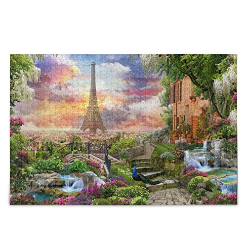 IGHSNZUH Pariser Häuser In Italien, Puzzle, Blumen, Wasserfälle, 500 Teile, Puzzle, Pädagogisch, Intellektuell, Dekomprimierend, Lustiges Spiel Für Kinder Und Erwachsene, Heim-Wanddekoration von IGHSNZUH