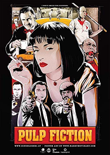 IGHSNZUH Puzzle 1000 Teile Pulp Fiction Retro Film Kunst Dekorative Malerei Puzzle Kinder Übung Denkspielzeug 50X75Cm von IGHSNZUH