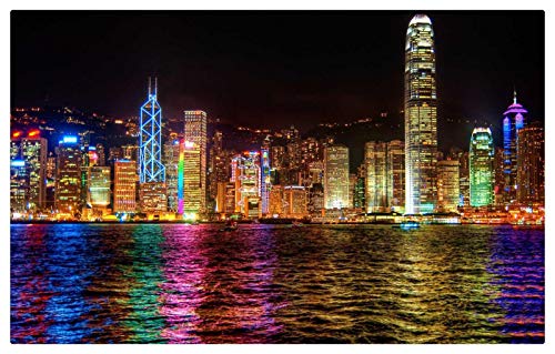 IGHSNZUH Puzzle 1000 Teile Wunderschönes Hongkong-Nachtansicht-Puzzle/Yy6/500 Stück von IGHSNZUH