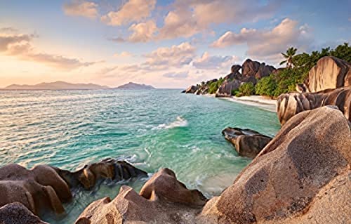 IGHSNZUH Puzzle Für Erwachsene, 1000 Teile, Natürliche Schönheit, Meer, Michael, Seychellen, Strand, la Digue/Laei729/38 * 26Cm von IGHSNZUH