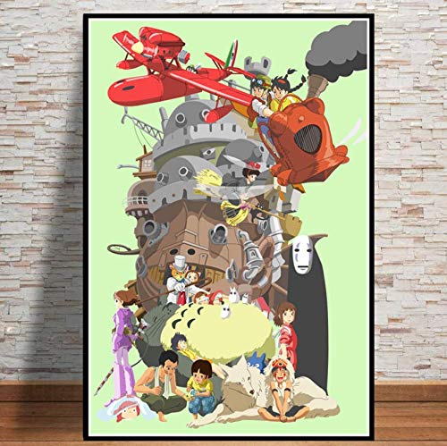 IGHSNZUH Puzzles 1000 Teile Poster Studio Ghibli Tribute Japan Anime Comic Kinderkunst Für Erwachsene Kinder Spiele Lernspielzeug von IGHSNZUH