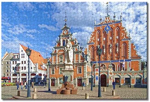 IGHSNZUH Puzzles – Rigaer Rathausplatz, Lettland – 1000 Teile Für Erwachsene Und Kinder, Spiele, Kunsthandwerk Und Wissenschaft von IGHSNZUH