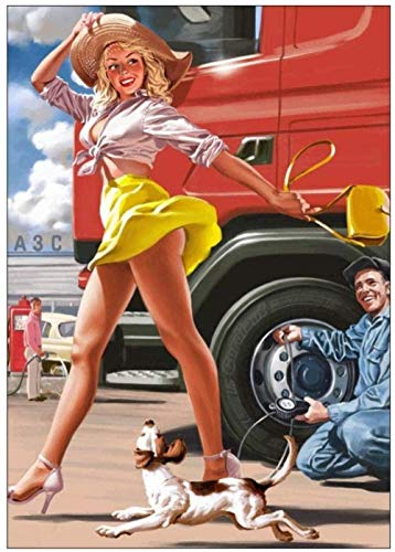 IGHSNZUH Schöne Frau Pin-Up-Girl Puzzles Erwachsene Holzpuzzle 1000 Teile Familie DIY Lernpuzzles Spielzeug Spiel von IGHSNZUH