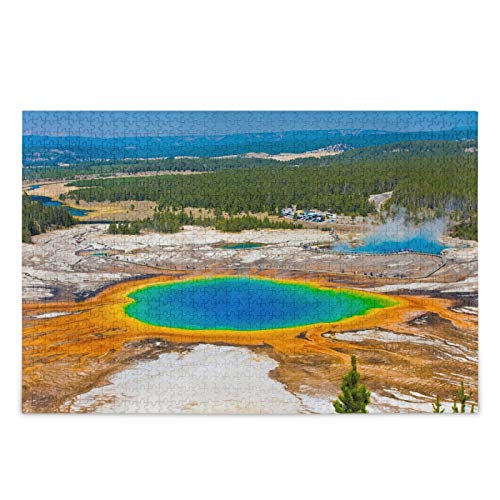 IGHSNZUH Yellowstone National Park Jigsaw Puzzle Frühling Grand Prismatic 500 Stücke Rätsel Pädagogische Intellektuelle Dekomprimierende Lustige Spiele Für Kinder Erwachsene Home Wanddekoration von IGHSNZUH