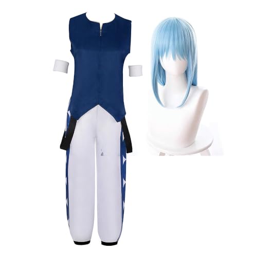 That Time I Got Reincarnated as a Slime Cosplay Kostüm Rimuru Tempest Anime Cosplay Outfit Uniform Oberteil und Hose Komplettsets for Halloween Anime Rollenspiele(Rimuru Tempest With Wig,2pcs) von IGHSNZUH