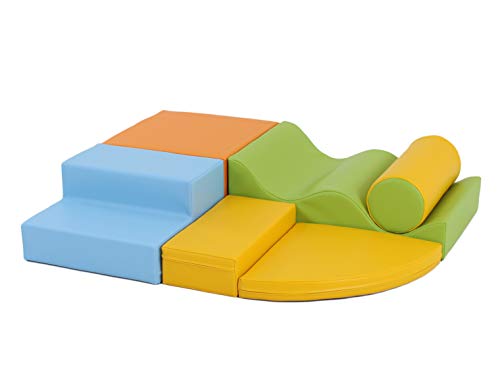 IGLU SOFT PLAY 6 Softbausteine Riesenbausteine Schaumstoffbausteine - Anti-Rutsch (Helle Farben) von IGLU SOFT PLAY