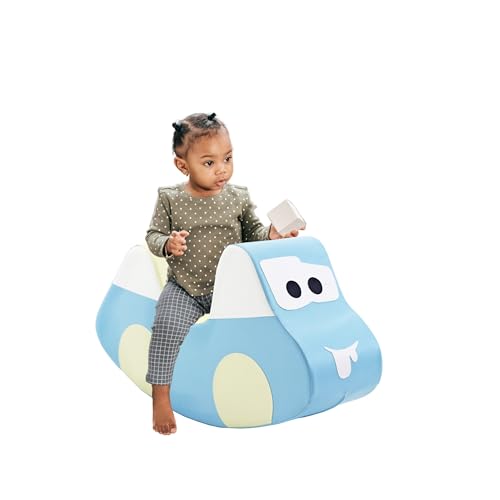 IGLU Softbausteine Schaukelpferd Schaukeltier Schaukelspielzeug Kinder Baby Spielzeug Auto - helles Pastellblau von IGLU SOFT PLAY