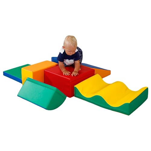 IGLU SOFT PLAY Discoverer Set Softbausteine Riesenbausteine Schaumstoffbausteine Großbausteine 7 Stück (Multicolor) von IGLU SOFT PLAY