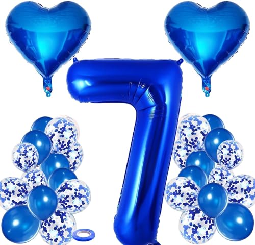 Luftballons 15 Stück Zeichentrickfilm Igel Tiere Helium Ballons Groß Blaue Zahlen Folienballon 7 für Kinder Geburtstagsparty, Thema Party Dekoration Liefert von IHLOOTD