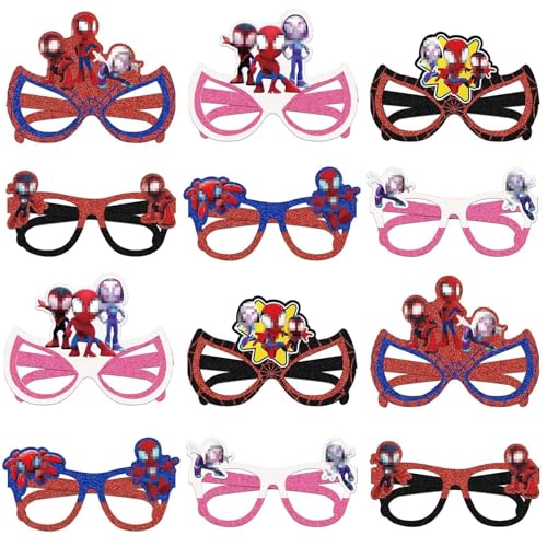 IHLOOTD Partybrille 24 Stück Partybrillen Papier Lustige Brille 5,6 Zoll Kreative Papierbrille für Kinder Erwachsene Geburtstag, Foto Requisiten, Cosplay Accessoires von IHLOOTD