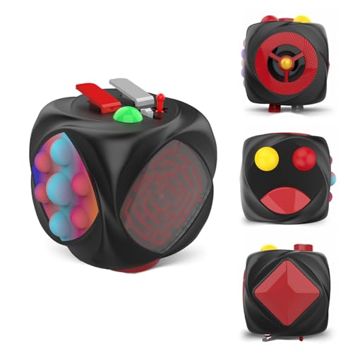 IHONYI Fidget Cube Anti-Stress Spielzeug, Anti Stress Würfel mit 6 Seiten Funktion, Fidgetwürfel für Kinder und Erwachsene - Entspannung bei Nervösität, ADHS Würfel, Shashibo Würfel, Needoh Nice Cube von IHONYI