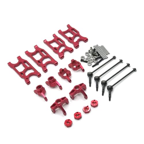 IJOSADON 1/14 kompatible Ersatzteile Kompatibel mit 144010 144001 02 124017 16 18 19 RC Car RC Auto Zubehör(RED) von IJOSADON