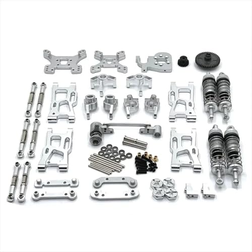 IJOSADON 124007 124017 124019 144001 144002 144010 Kompatible RC-Car-Metall-Upgrade-Teile Kompatibel mit XDKJ-001 XDKJ-006 AM-X12 RC Auto Zubehör(Silver) von IJOSADON