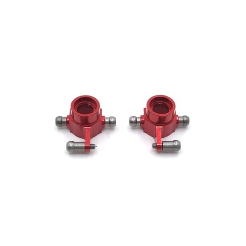 IJOSADON 2 Stück hintere Lenkschale aus Metall, kompatibel mit verschiedenen Upgrade-Teilen Kompatibel mit 1/28 RC-Autos(RED) von IJOSADON