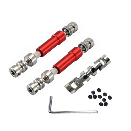 IJOSADON 3-teiliges Metall-Antriebswellen-Upgrade Kompatibel mit 1/12 RC-Autos, kompatibel mit MN128 MN86 MN86S MN86K MN86KS MN G500 RC Auto Zubehör(RED) von IJOSADON