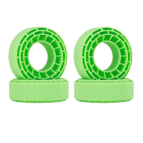 IJOSADON 4 Stück Reifengummieinsätze, kompatibel mit 56 bis 58 mm und 24 mm 1,0-Reifen RC Auto Zubehör(Green) von IJOSADON