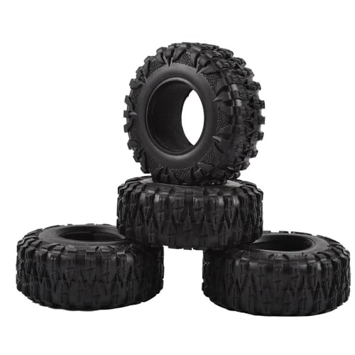 IJOSADON 4PCS 2,2 Zoll 120MM Gummi Mud Grappler Reifen kompatibel mit 1:10 RC Rock Crawlers Wraith II 90046 90047 RC Auto Zubehör von IJOSADON