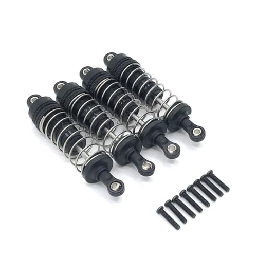 IJOSADON 4PCS Universal-Stoßdämpfer aus Metall vorne und hinten, kompatibel mit verschiedenen RC-Car-Modellen, Upgrade-Teilen RC Auto Zubehör(Black) von IJOSADON