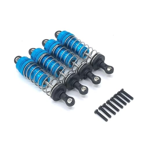 IJOSADON 4PCS Universal-Stoßdämpfer aus Metall vorne und hinten, kompatibel mit verschiedenen RC-Car-Modellen, Upgrade-Teilen(Blue) von IJOSADON