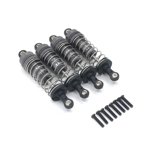 IJOSADON 4PCS Universal-Stoßdämpfer aus Metall vorne und hinten, kompatibel mit verschiedenen RC-Car-Modellen, Upgrade-Teilen RC Auto Zubehör(Gray) von IJOSADON