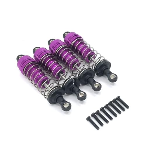 IJOSADON 4PCS Universal-Stoßdämpfer aus Metall vorne und hinten, kompatibel mit verschiedenen RC-Car-Modellen, Upgrade-Teilen(Purple) von IJOSADON