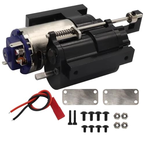 IJOSADON Drei-Generation-Metall-2-Gang-Getriebegetriebe mit Servo, kompatibel mit B1 B14 B24 C14 C24 MN D91 MN96 1/12 RC-Autoteilen RC Auto Zubehör(Black) von IJOSADON