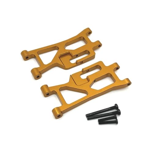 IJOSADON Gebrauchte kompatible Teile Kompatibel mit 1/14 14209 14210 RC Auto Metall Upgrade hintere untere Schwinge Arm Modifikation(Yellow) von IJOSADON